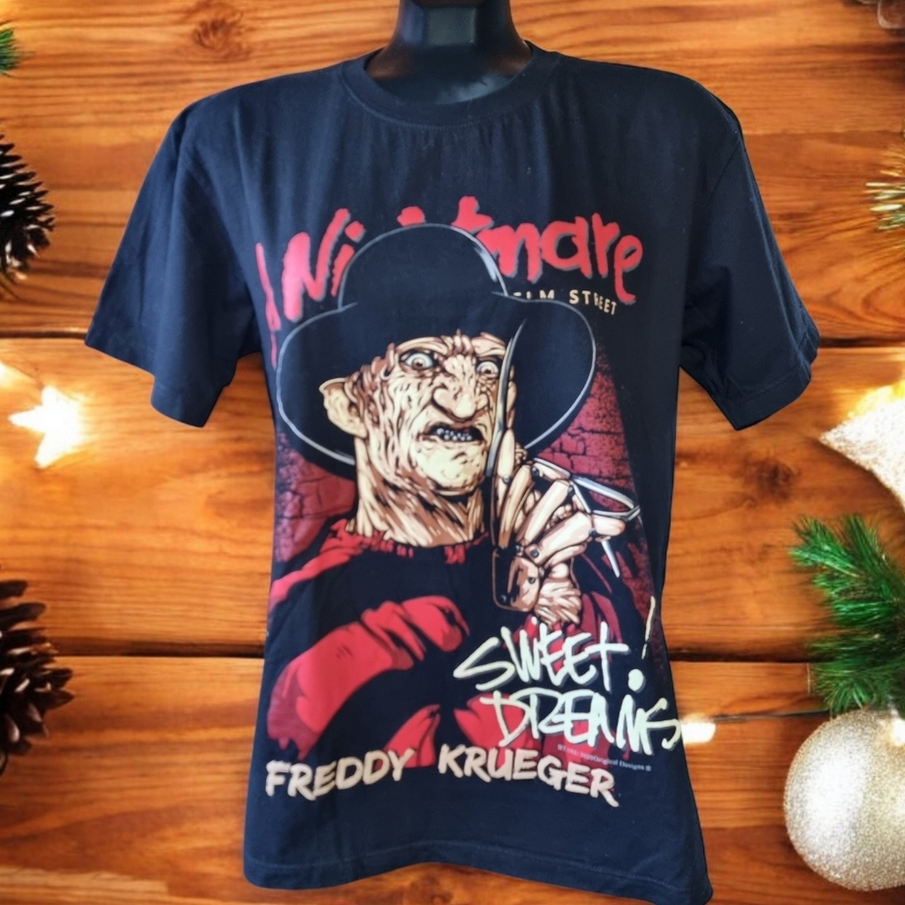 🆕️ Nightmare on Elm Street Freddy Krueger Graphic Tee "Sweet Dreams"